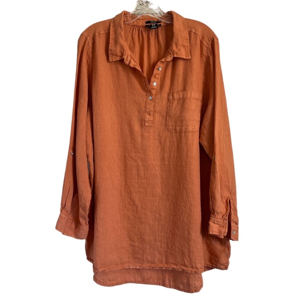 JONES NEW YORK Salmon Linen Tunic 1X